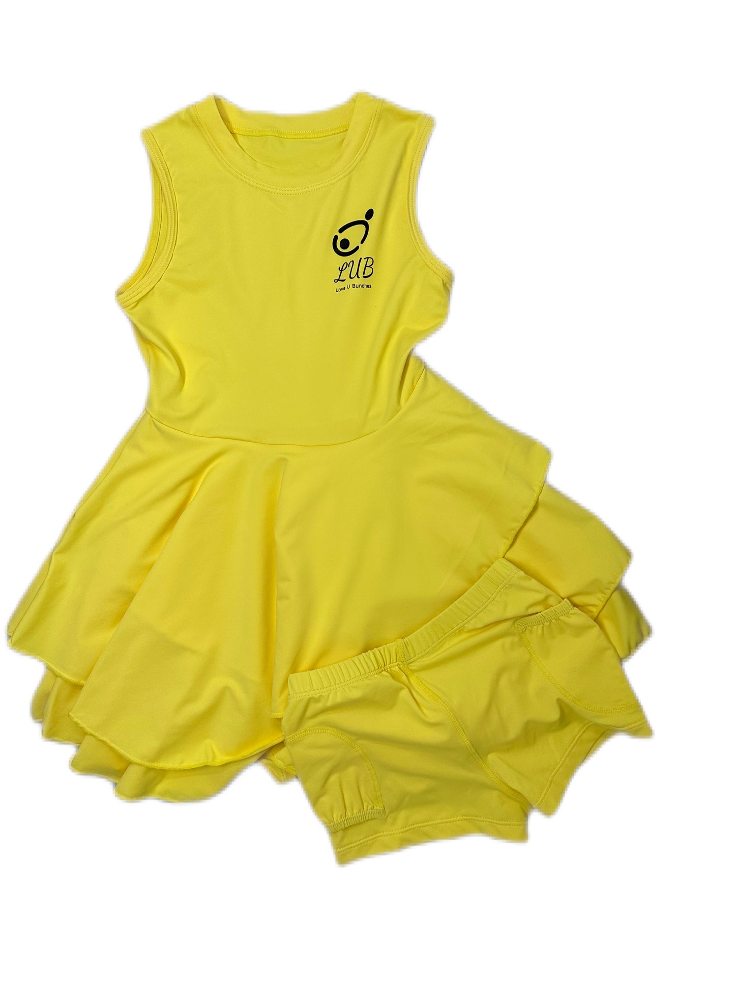 Yellow Yoke Tennis Dress