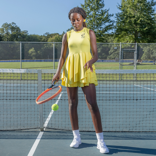 Yellow Yoke Tennis Dress