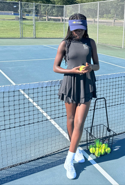 Black Blaze Tennis Dress